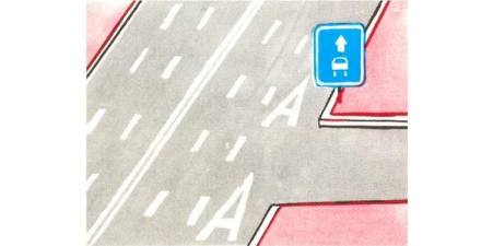 From which lane should you turn right in the situation shown?