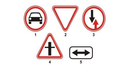 What sign requires you to give way to vehicles traveling on an intersecting road?