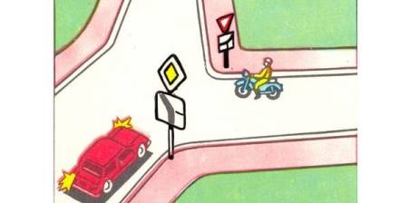 The driver of which vehicle must give way?
