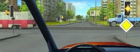 When passing the crossroads in this situation