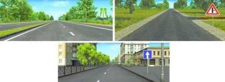 Which picture shows the highway?