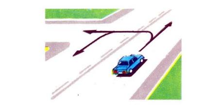 Which of the paths marked with arrows is allowed?