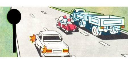 Is the driver of a car allowed to overtake in this situation?