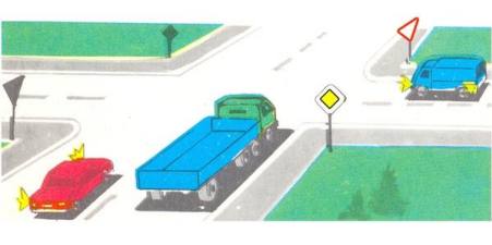 Is the driver of a red car allowed to overtake in this situation?