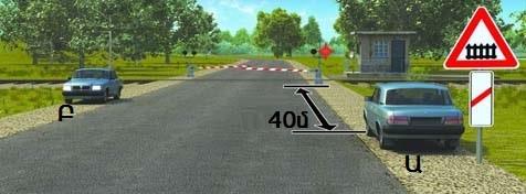 In which case has the driver violated the rules of stopping?